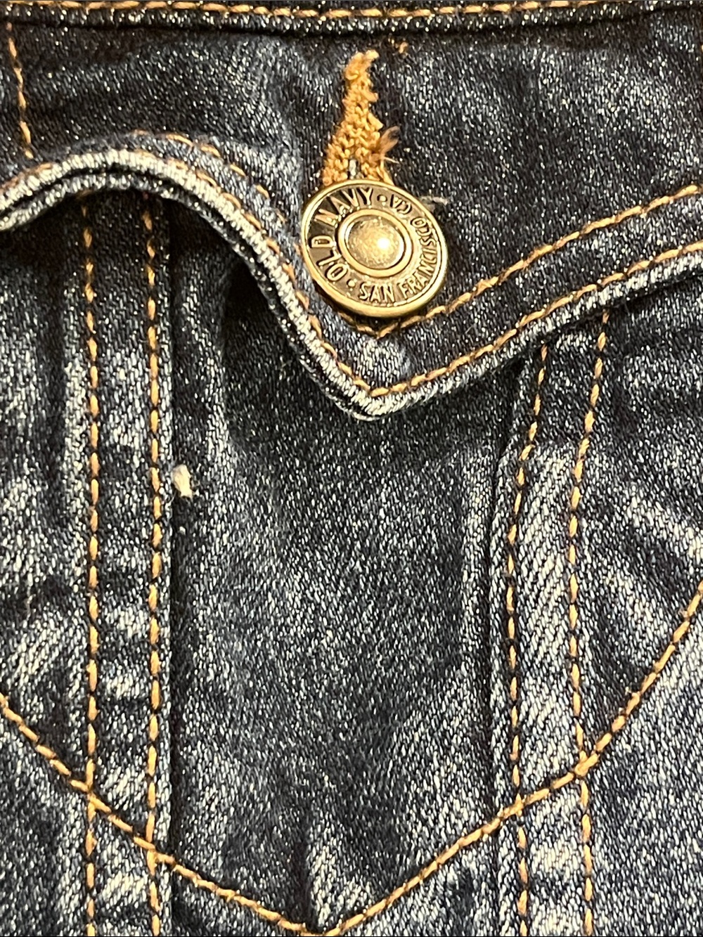 Old Navy Blue Denim Button-Up Classic Jean Jacket - Picture 3 of 13